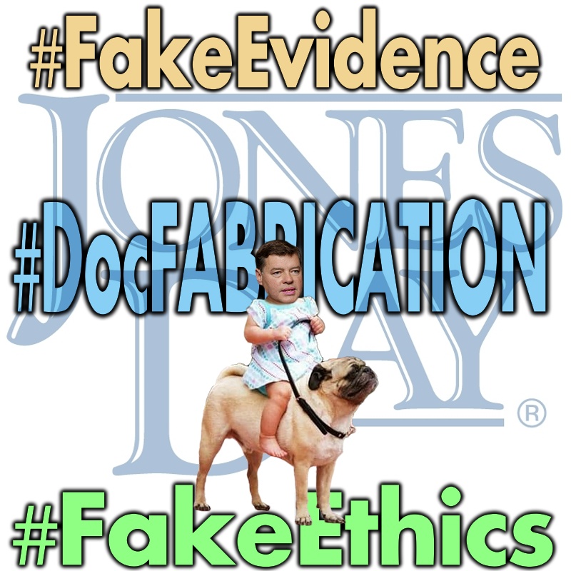 the artifice of Attorney Self-Regulation results in Fake Evidence and FakeEthics in the case of Jones Day